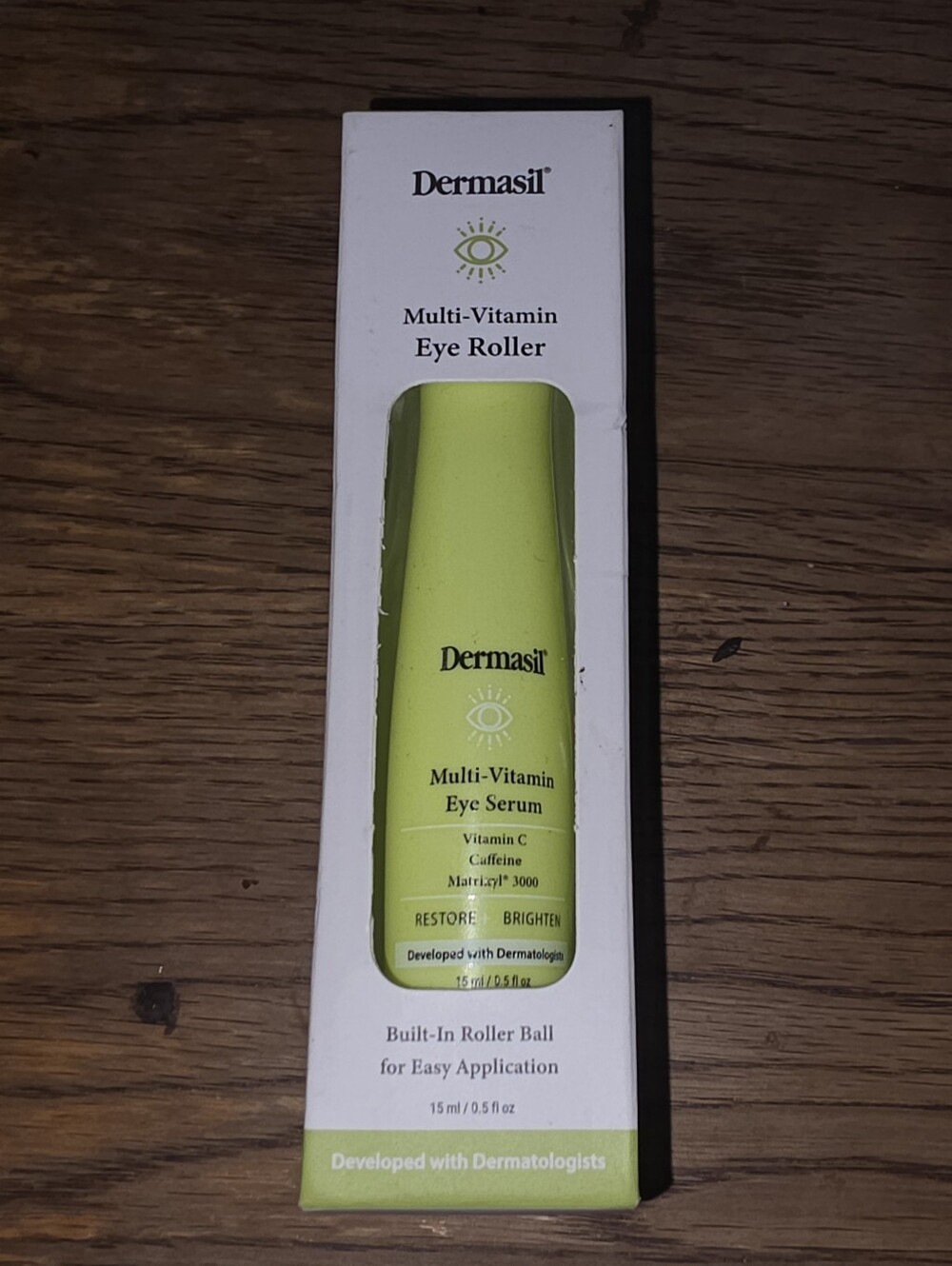 Dermasil Multi-Vitamin Eye Roller Serum 0.5fl Oz - Caffeine, Matrixyl 3000